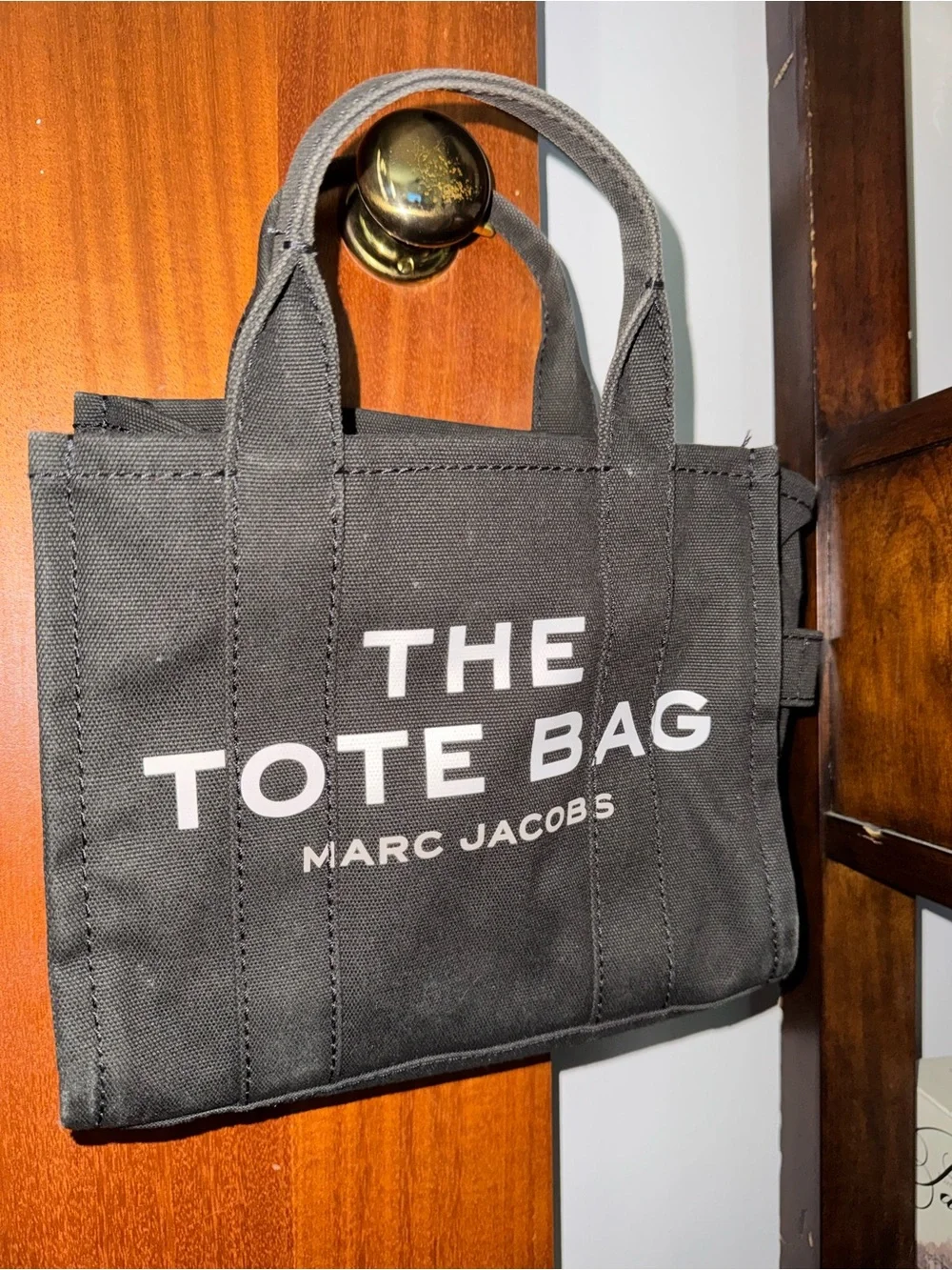 Marc Jacobs Black Canvas Mini Tote Bag